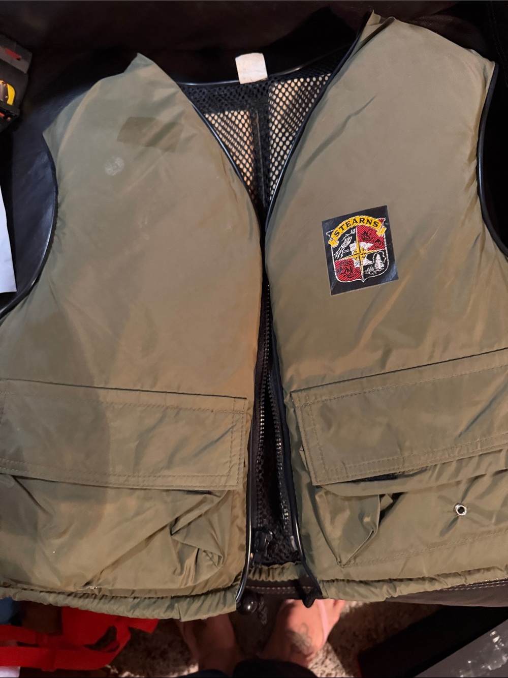 Stearns Olive Green Men's Outdoor Fishing life Vest